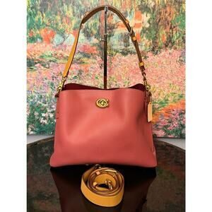 Coach Pink and Yellow Crossbody Bag